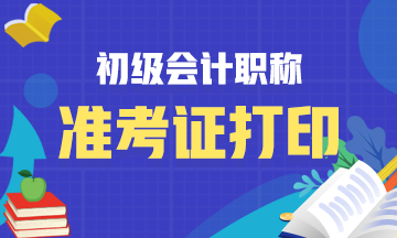 甘肃2020初级会计准考证打印